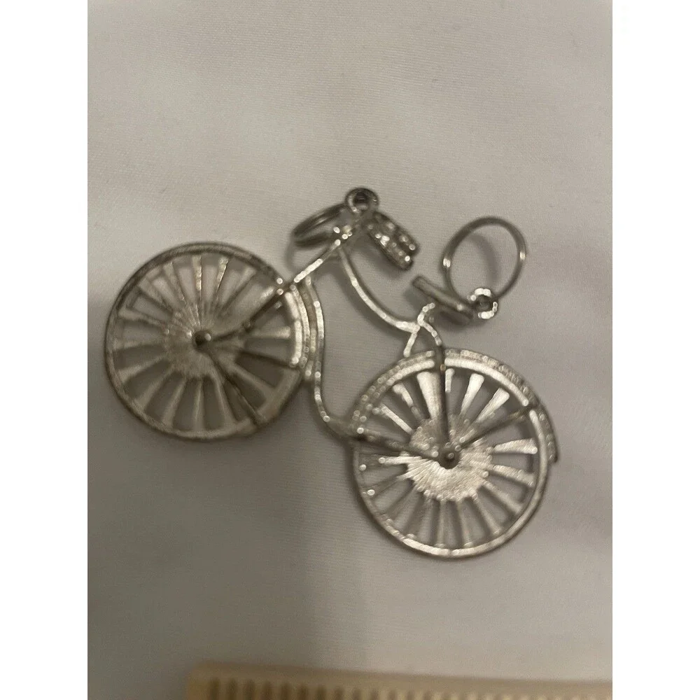 Road Bicycle Necklace Jewelry Vintage Sports Bike Racing Pendant only Costume